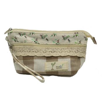 Handtasche Patchwork Kosmetiktasche mocca